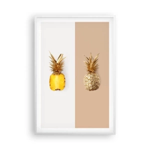 Plakát v bílém rámu - Ananas pro nás - 61x91 cm
