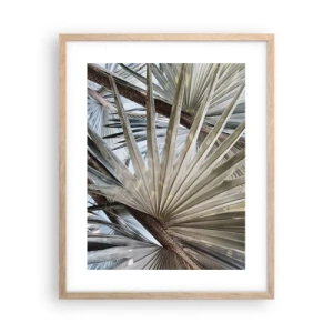 Plakát v rámu světlý dub - Vějíře v tropech - 40x50 cm