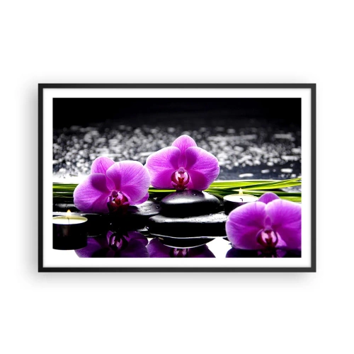 Plakát v černém rámu - Utonout v tichu a klidu - 91x61 cm