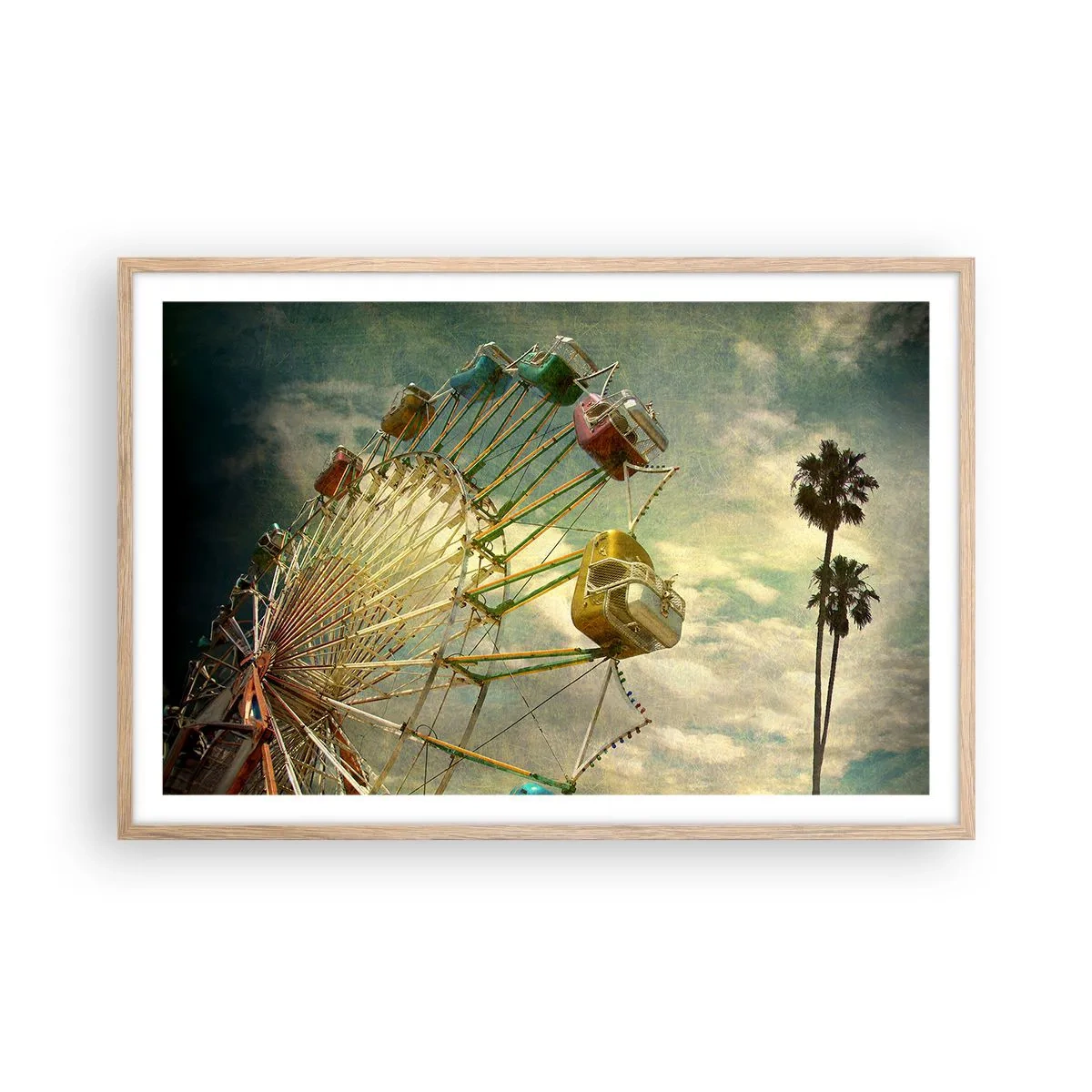 Plakát v rámu světlý dub - Bude, bude zábava… - 91x61 cm