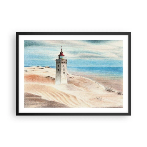 Plakát v černém rámu - Vždy hledí na moře - 70x50 cm