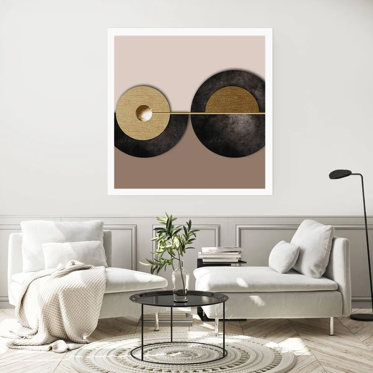 Plakát - Variace kolem kruhu - 30x30 cm