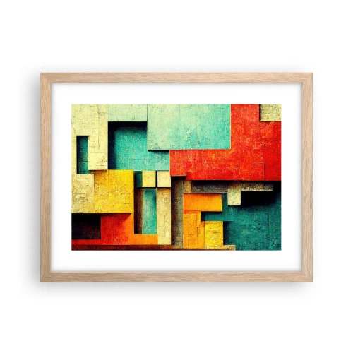 Plakát v rámu světlý dub - Festival pravých úhlů - 40x30 cm