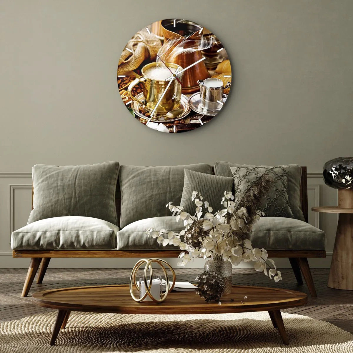 Nástěnné hodiny - Hezký den! - 40x40 cm