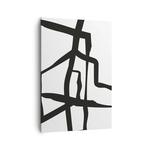 Obraz na plátně - Černobílá konstrukce - 70x100 cm