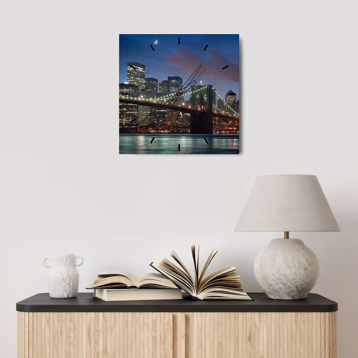 Nástěnné hodiny - Rozjařená noc - 40x40 cm