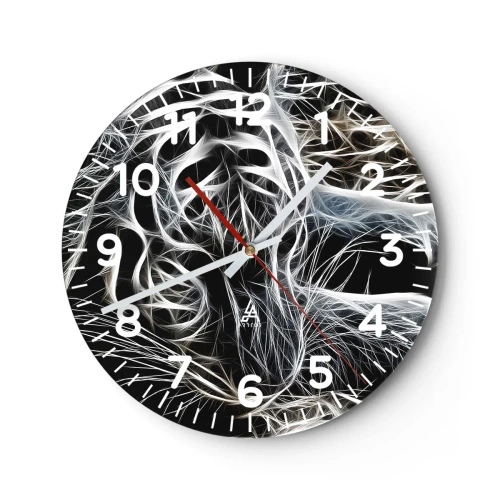 Nástěnné hodiny - Studie kočičí lehkosti - 40x40 cm