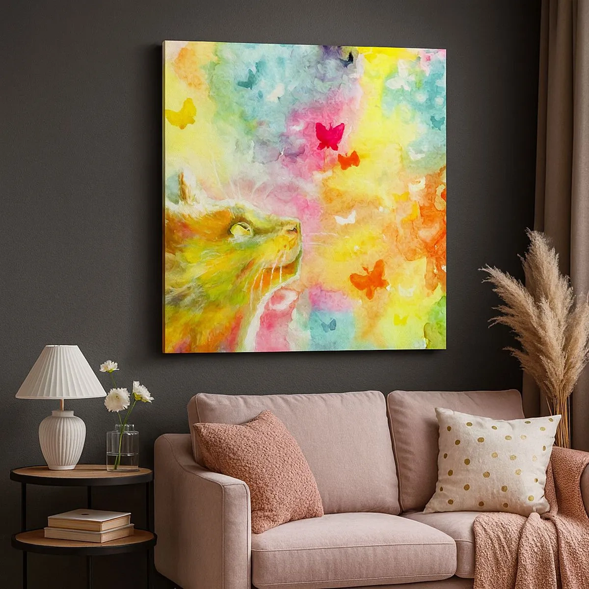 Obraz na plátně - Vymýšlí nesmysly v kočičím ráji - 30x30 cm