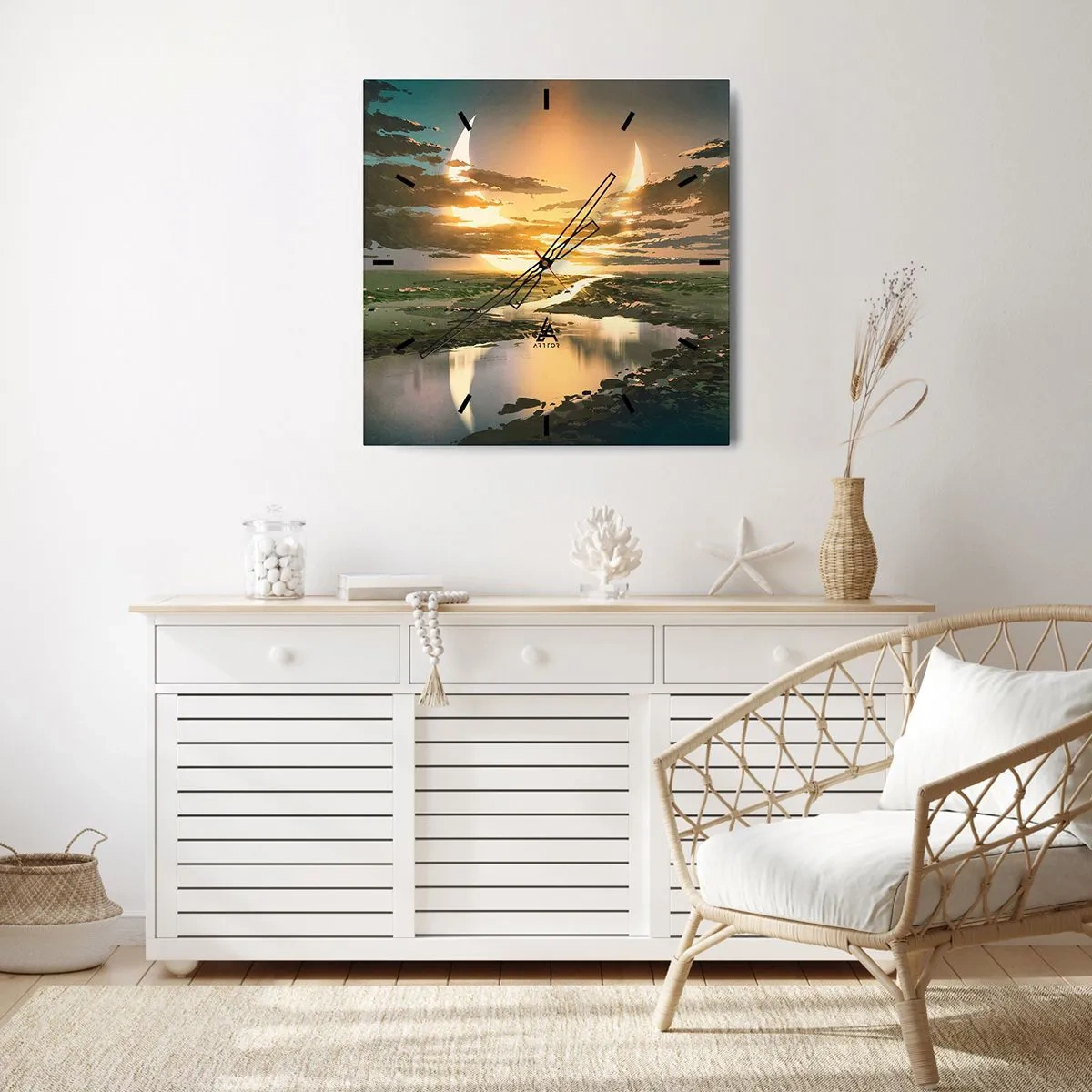 Nástěnné hodiny - Někde ve vzdálené galaxii - 30x30 cm