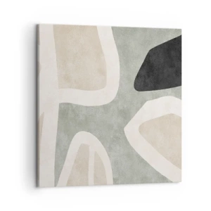 Obraz na plátně - Kompozice s černým motivem - 50x50 cm