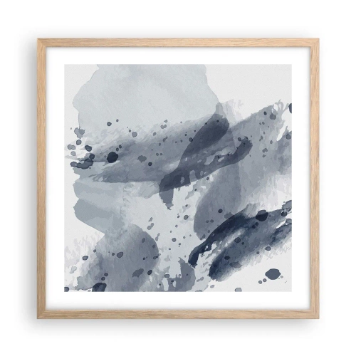 Plakát v rámu světlý dub - Studie o povaze vody - 50x50 cm