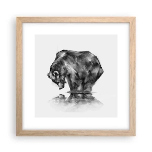 Plakát v rámu světlý dub - Je příjemné se sekat s někým blízkým - 30x30 cm