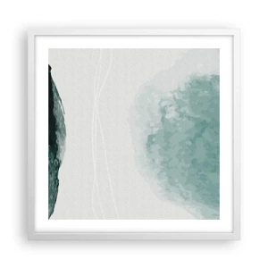 Plakát v bílém rámu - Setkání s mlhou - 50x50 cm