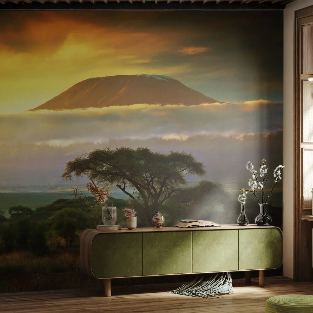 Fototapeta Samolepicí Deluxe Sticker - Sen cestovatele - Krajina, Mount Kilimanjaro, Afrika - 500x350 cm