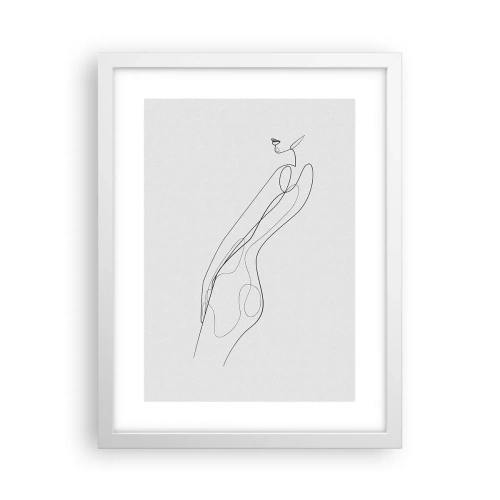 Plakát v bílém rámu - Pouze slib - 30x40 cm