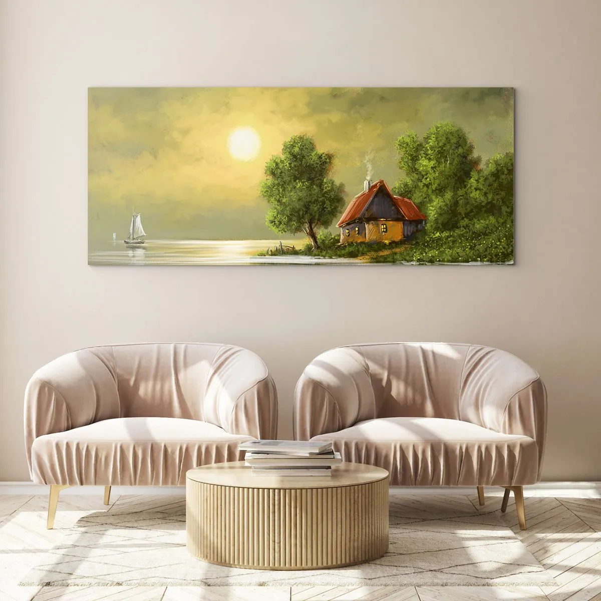 Obraz na skle - Krásně, jako z obrázku - 100x40 cm