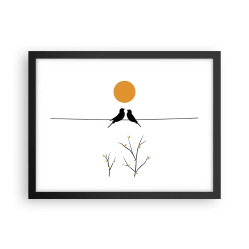 Plakát v černém rámu - Slavíčí večer - 40x30 cm