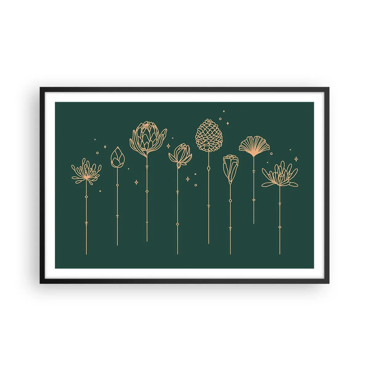 Plakát v černém rámu - Bylinky - 91x61 cm