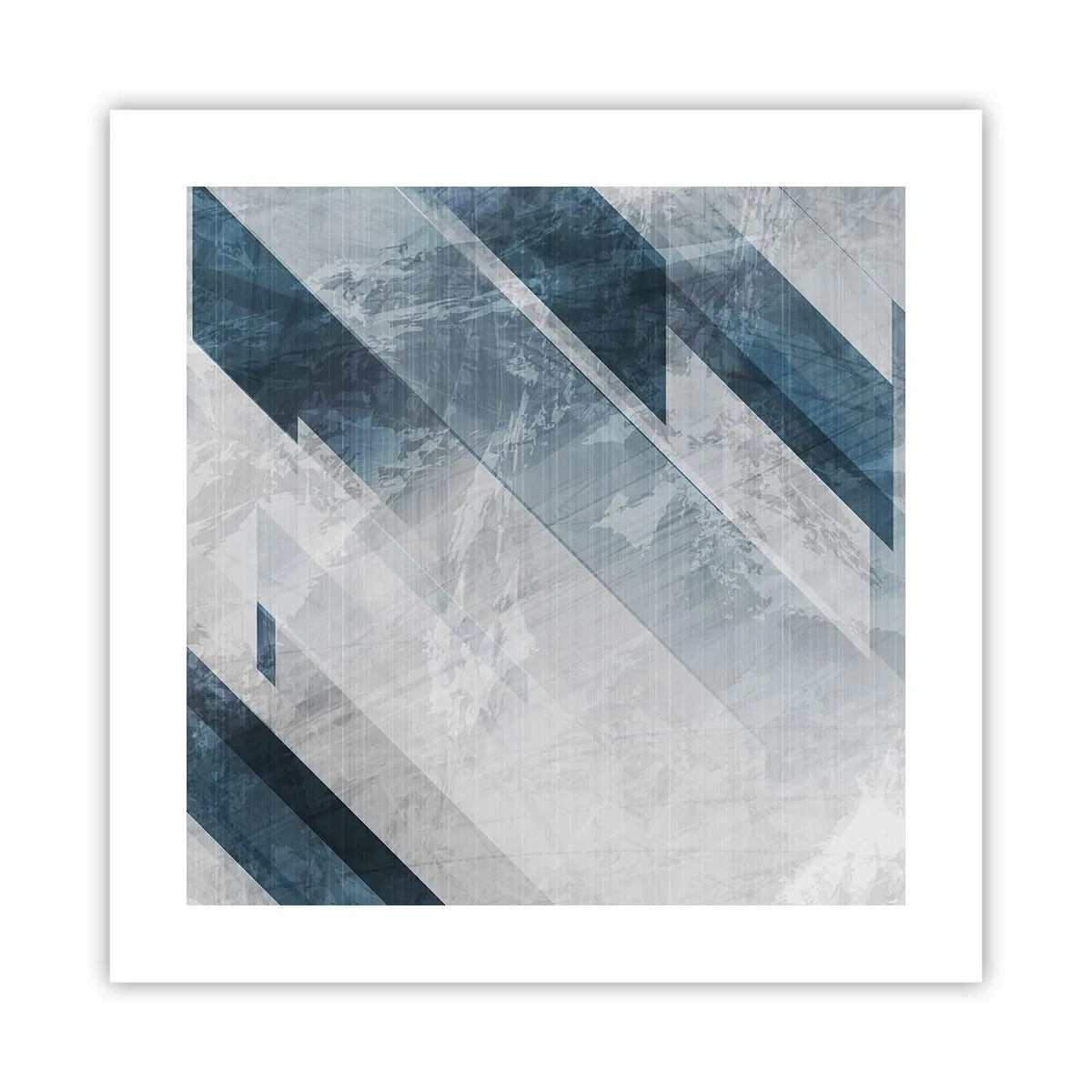 Plakát - Prostorová kompozice – pohyb šedé - 40x40 cm