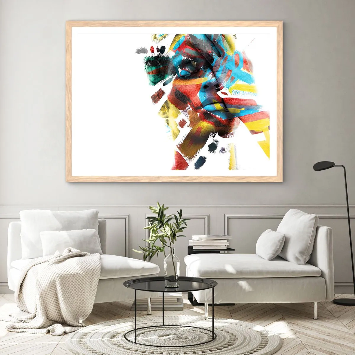 Plakát v rámu světlý dub - Pestrá osobnost - 70x50 cm