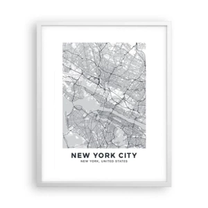 Plakát v bílém rámu - Anatomie metropole - 40x50 cm