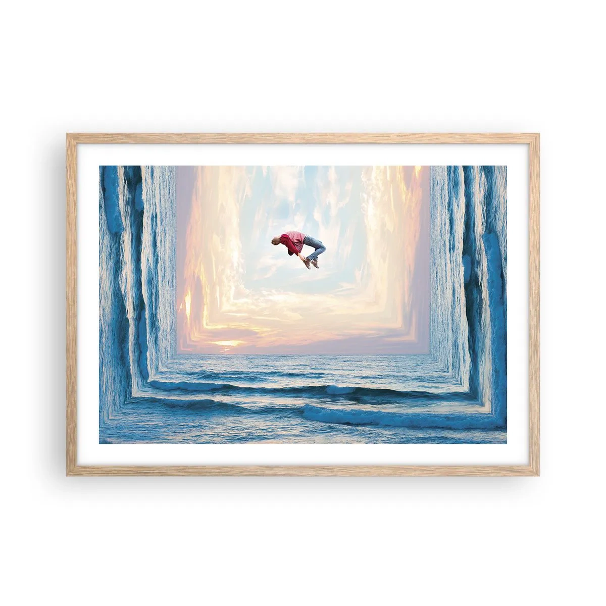 Plakát v rámu světlý dub - Do jiné dimenze - 70x50 cm