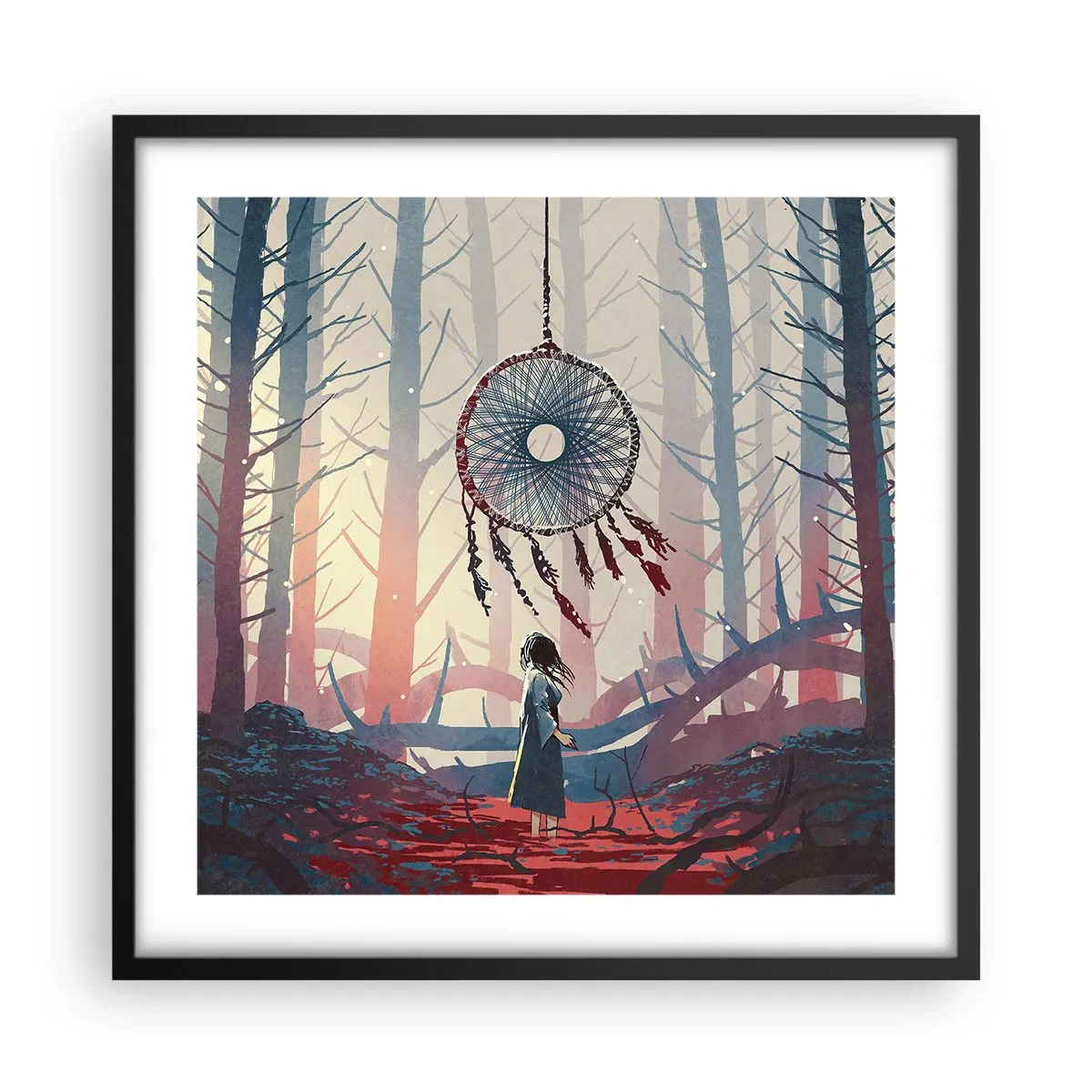 Plakát v černém rámu - Tajný rituál štěstí - 50x50 cm