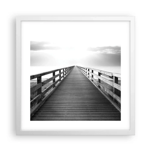 Plakát v bílém rámu - Do dálky… - 40x40 cm