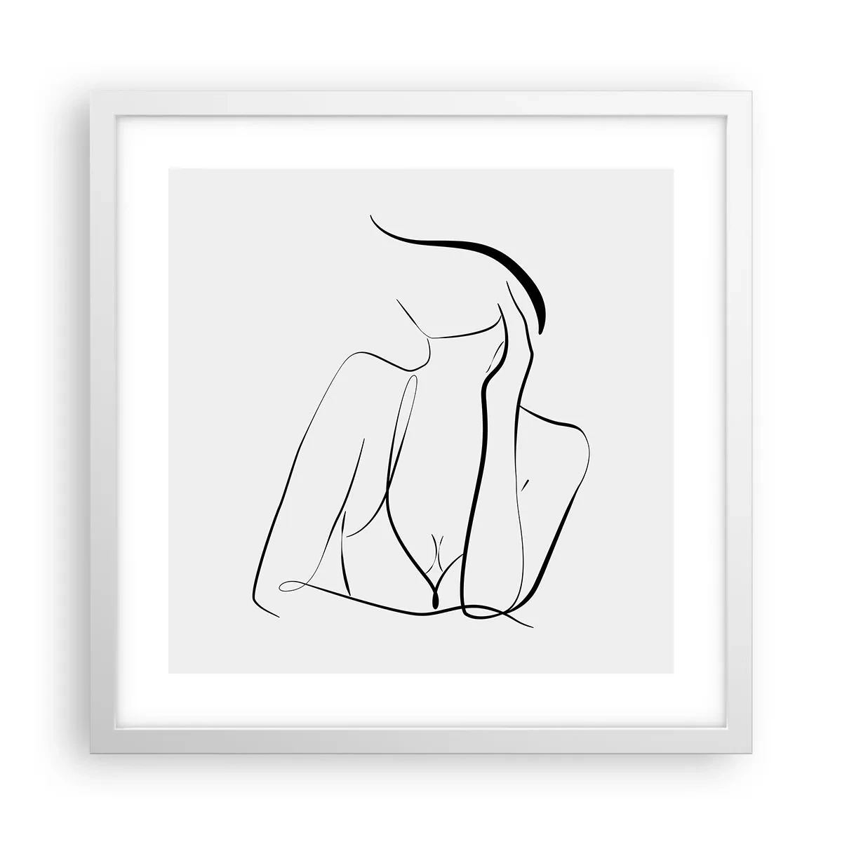 Plakát v bílém rámu - Na vlně snů - 40x40 cm