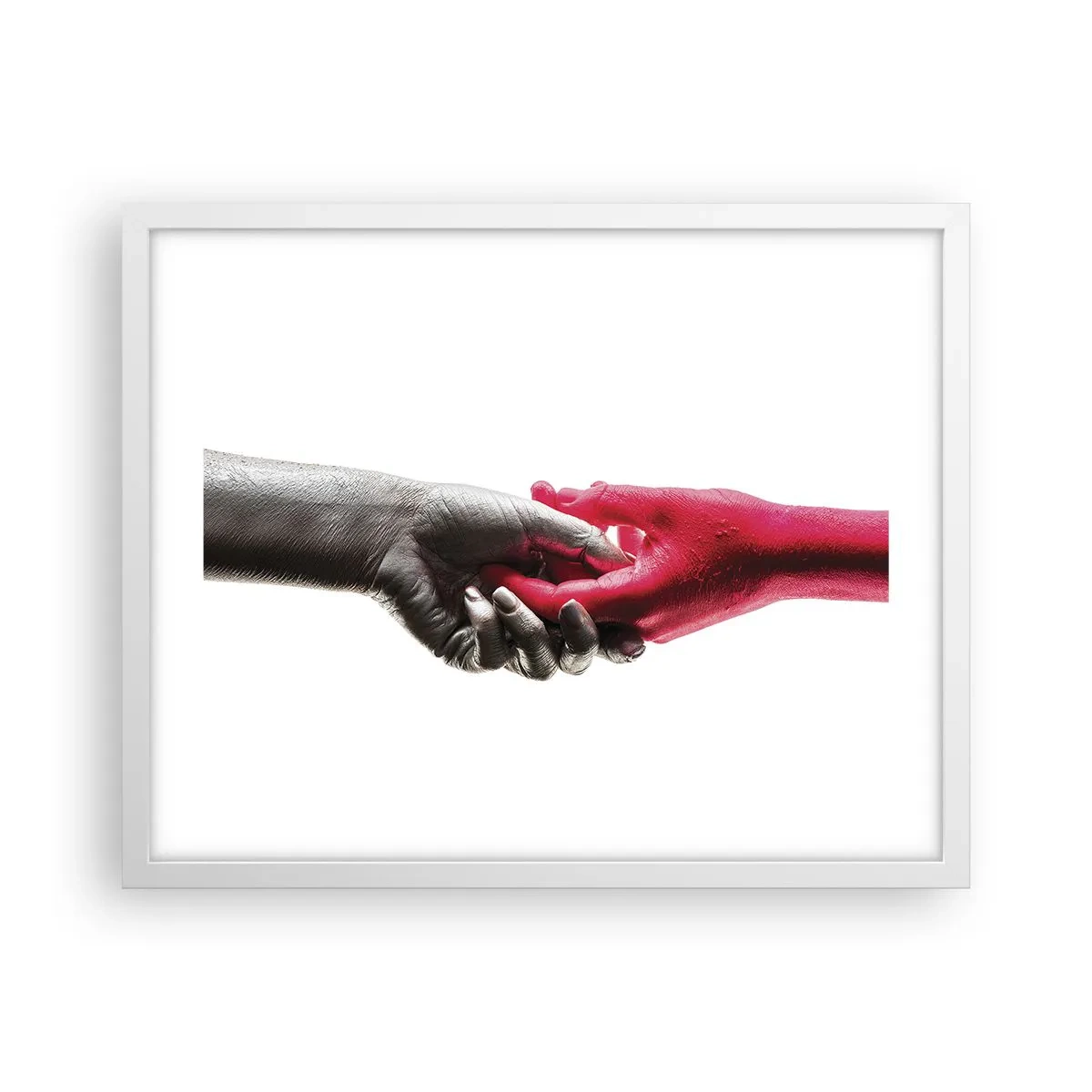 Plakát v bílém rámu - Spolu i když jsme odlišní - 50x40 cm