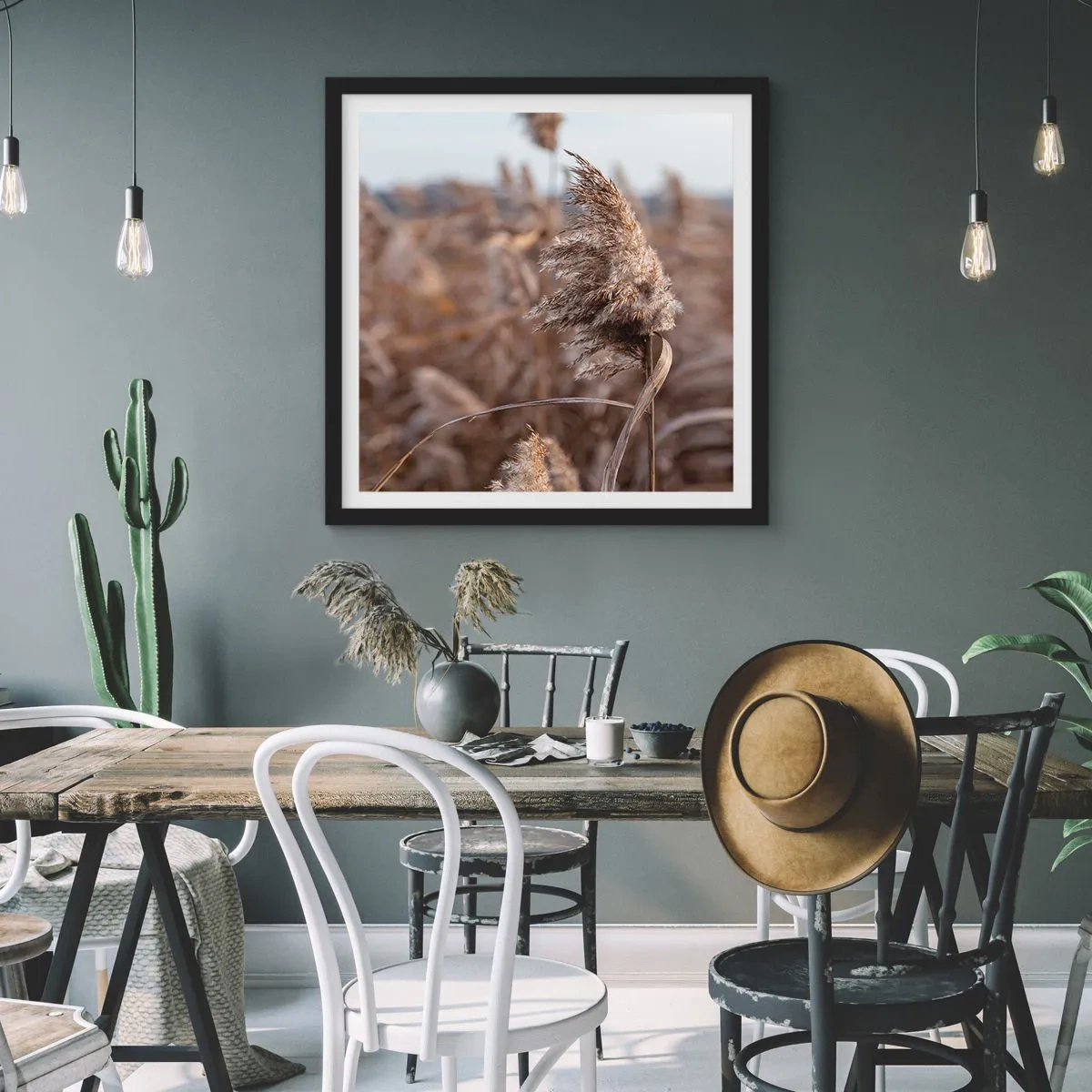 Plakát v černém rámu - Čas odletět s větrem - 40x40 cm