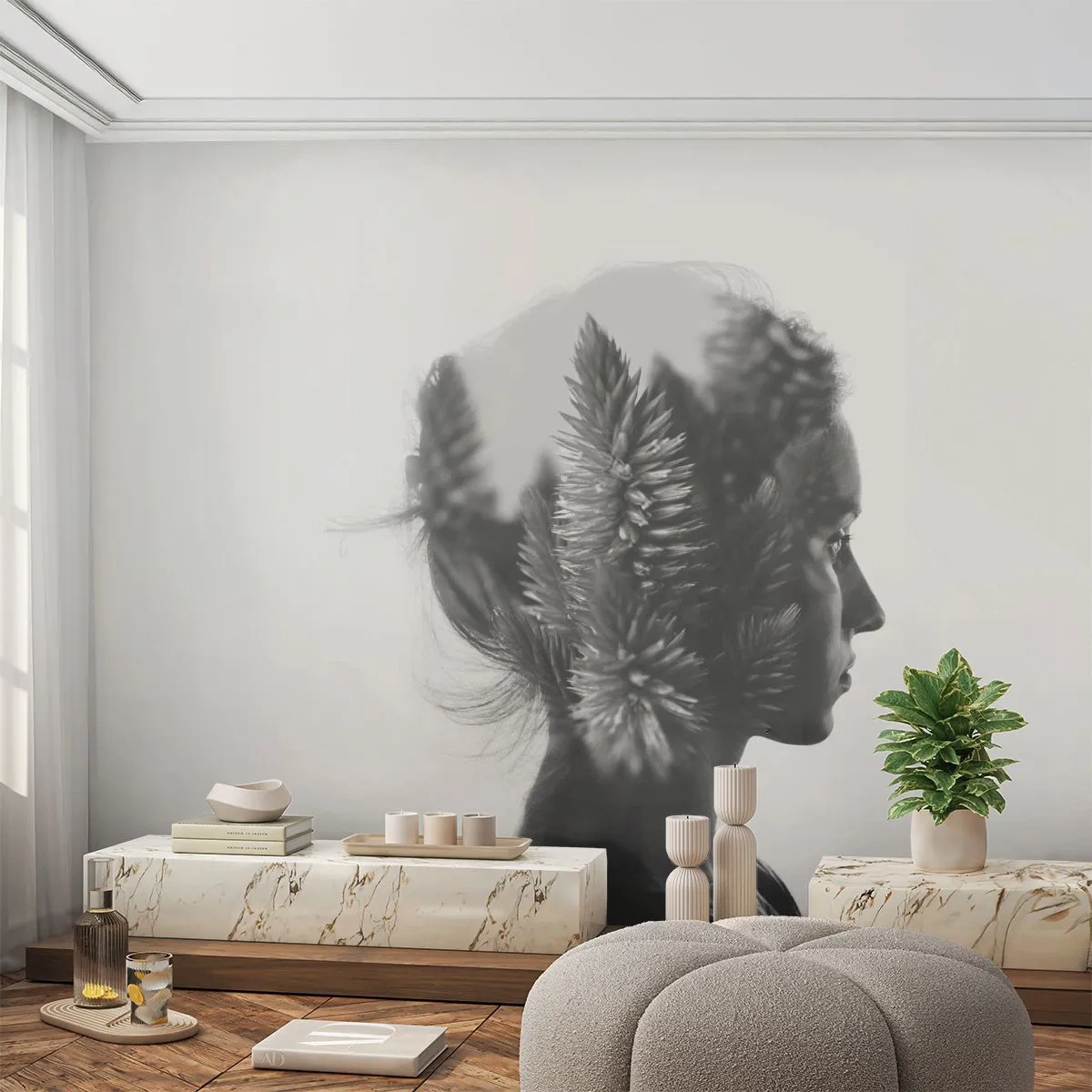 Fototapeta Premium Canvas - Paní borovicového lesa - Abstrakce, Žena, Kus - 300x210 cm