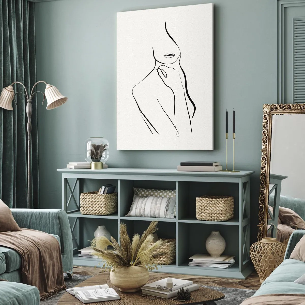 Obraz na plátně - Vlna melancholie - 55x100 cm