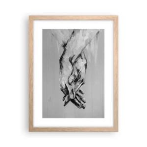 Plakát v rámu světlý dub - Začátek… - 30x40 cm