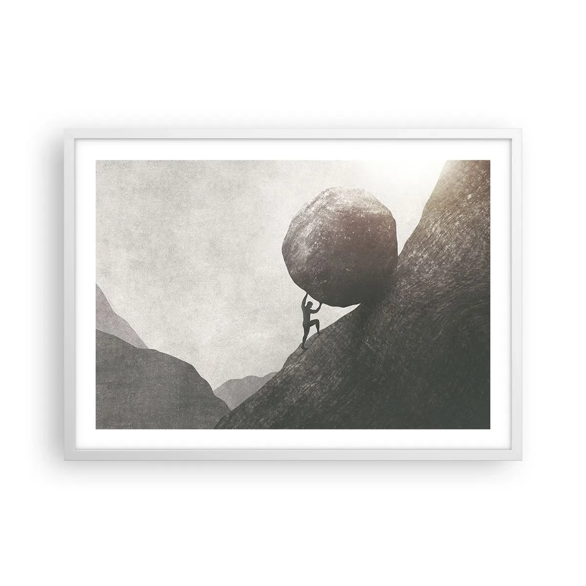 Plakát v bílém rámu - Věřím, proti vší naději - 70x50 cm