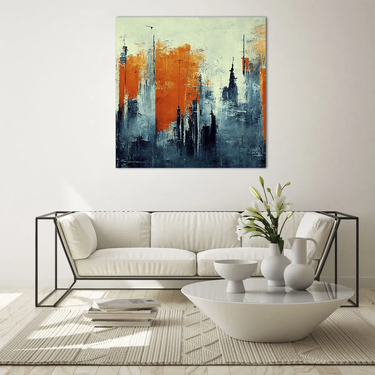 Obraz na skle - Moderní krajina - 50x50 cm