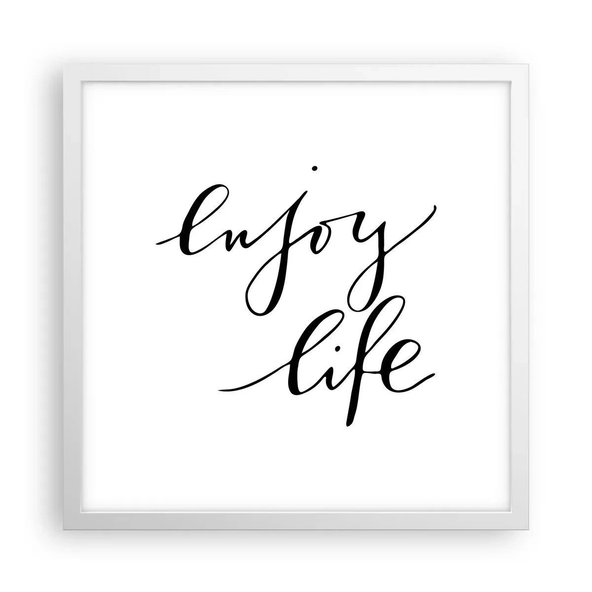 Plakát v bílém rámu - Není co dodat… - 40x40 cm