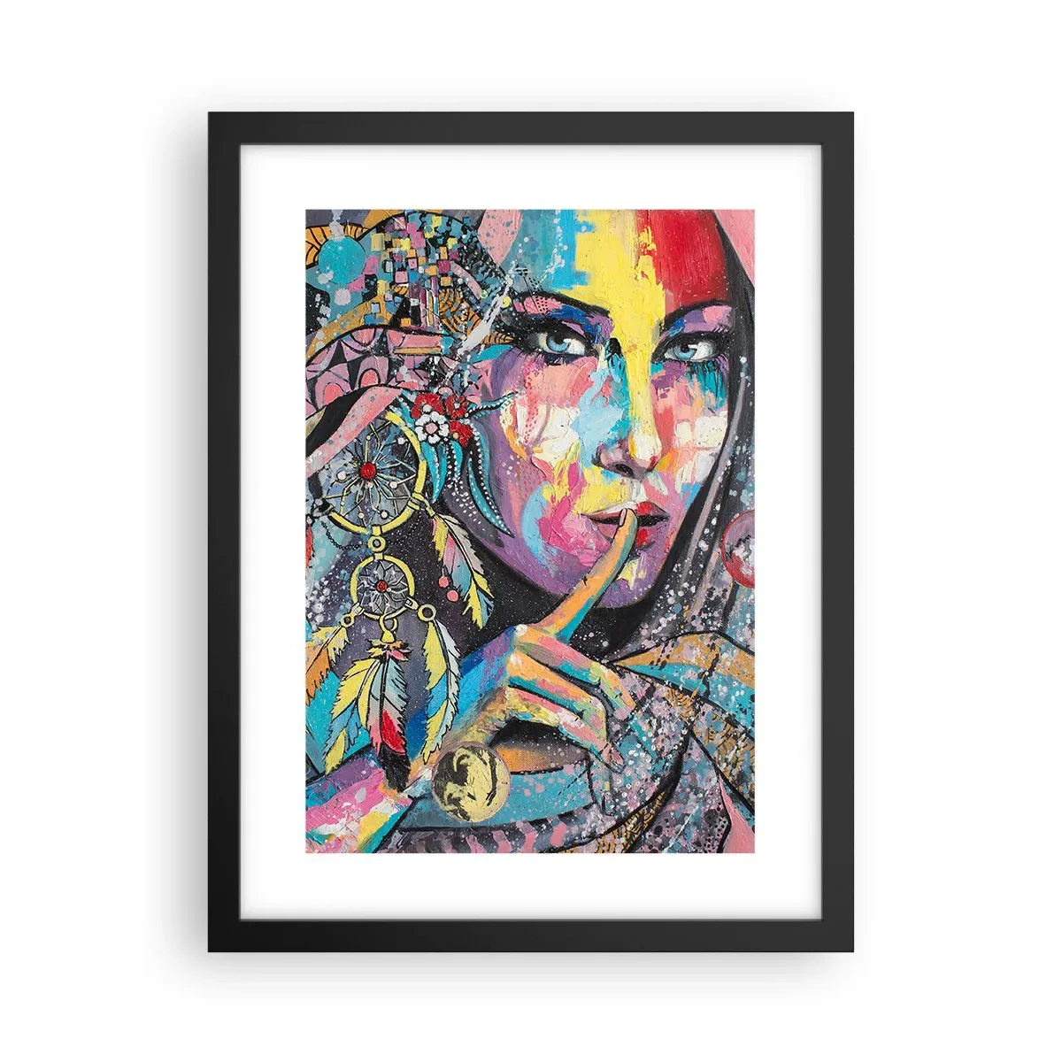 Plakát v černém rámu - Mlč, než pochopíš - 30x40 cm