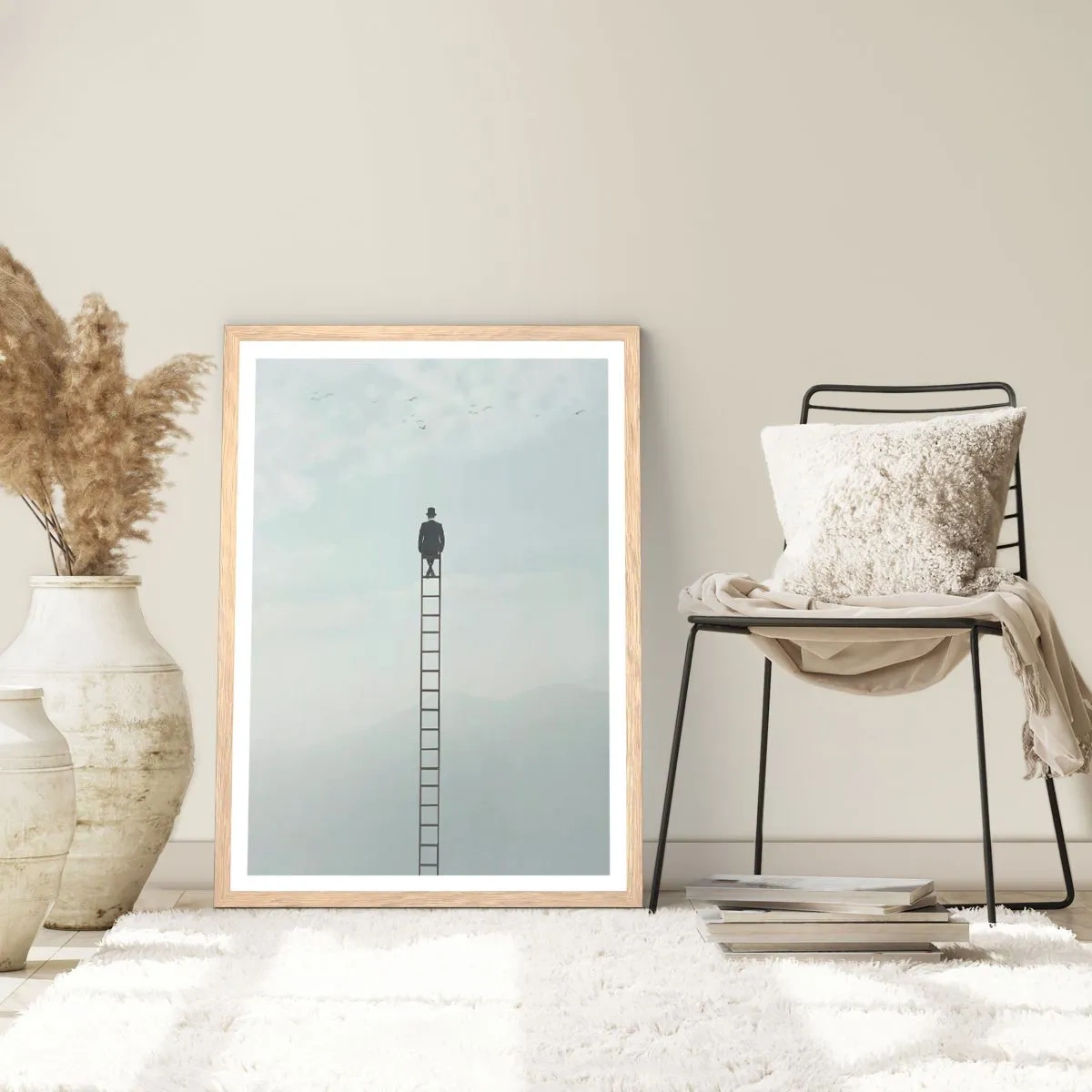 Plakát v rámu světlý dub - Povznést se nad to - 70x100 cm