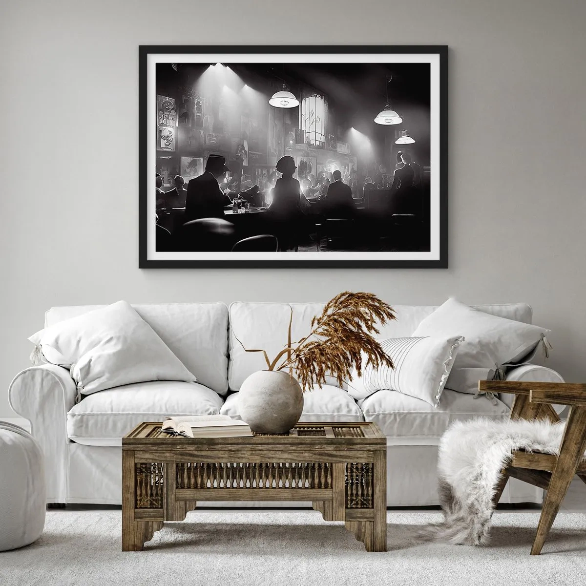 Plakát v černém rámu - V jazzové atmosféře - 50x40 cm