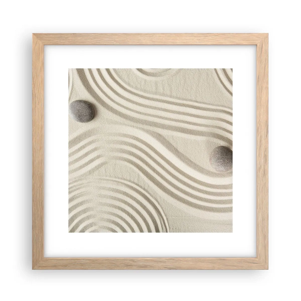 Plakát v rámu světlý dub - Dotek tepla - 30x30 cm