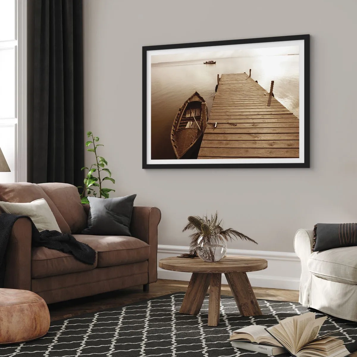 Plakát v černém rámu - Velký klid - 70x50 cm