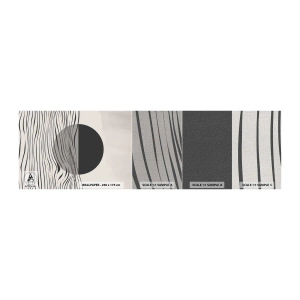 Vzor Fototapety Premium Canvas - Poloviční kompozice - Abstrakce, Kus, Černý a bílý - 100x30 cm