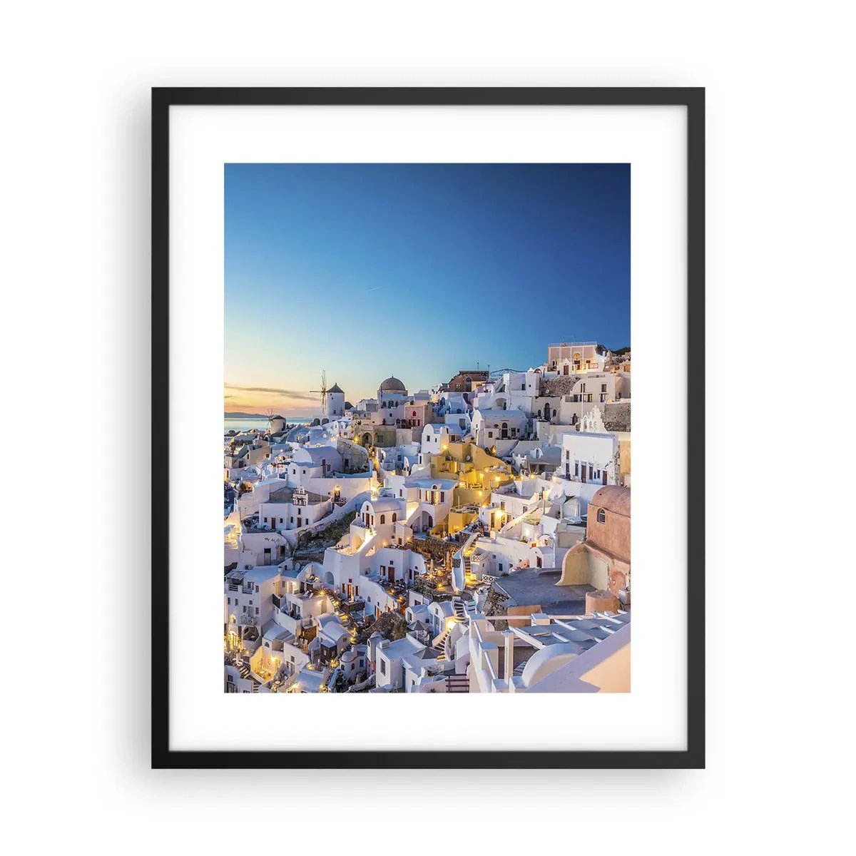 Plakát v černém rámu - Esence Řecka - 40x50 cm