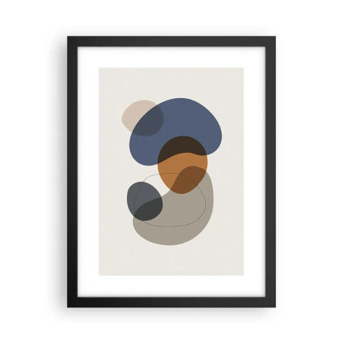 Plakát v černém rámu - Kapky barev - 30x40 cm