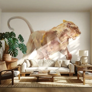 Fototapeta Premium Canvas - Divoká elegance - Zvířata, Lev, Abstrakce - 200x140 cm