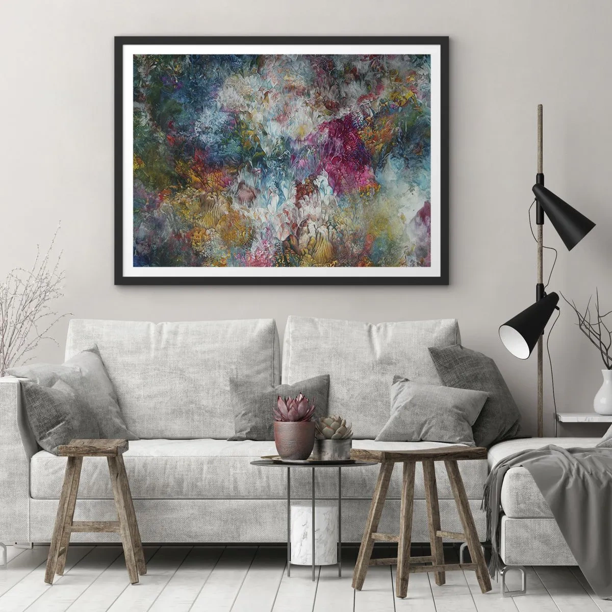 Plakát v černém rámu - V plném rozkvětu - 70x50 cm