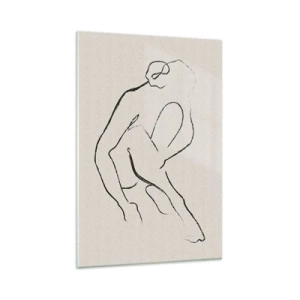 Obraz na skle - Intimní skica - 80x120 cm