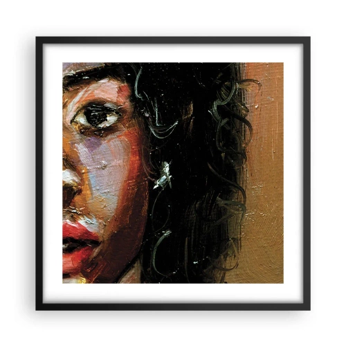 Plakát v černém rámu - Černá a jas - 50x50 cm