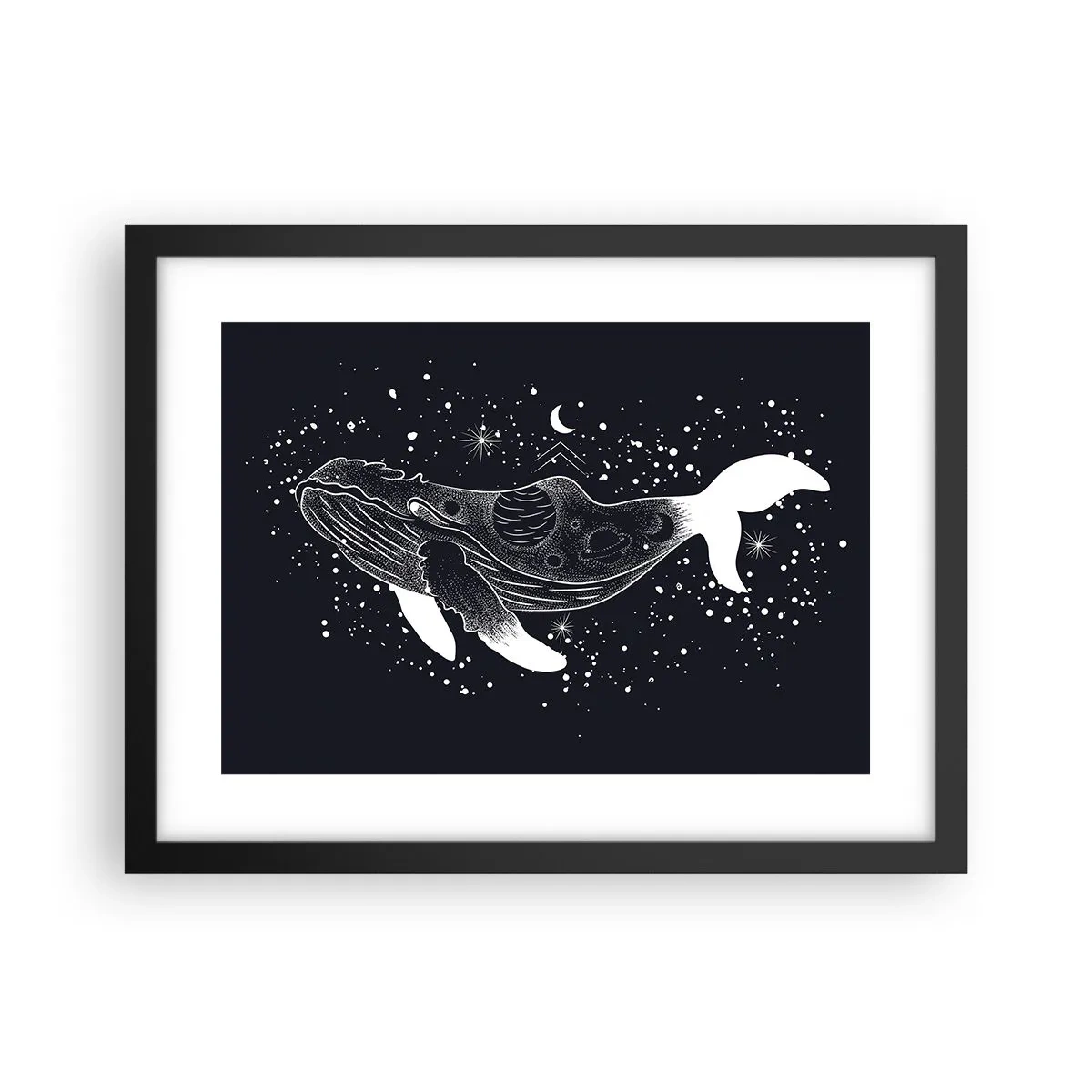 Plakát v černém rámu - V oceánu vesmíru - 40x30 cm